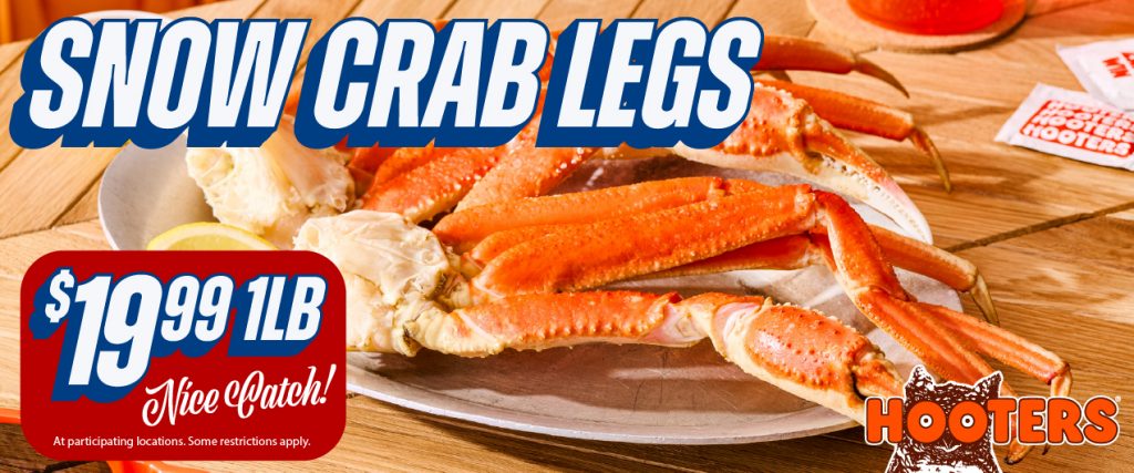 Snow Crab Legs $19.99 1lb. Nice Catch! At participating locations. Some restrictions apply.